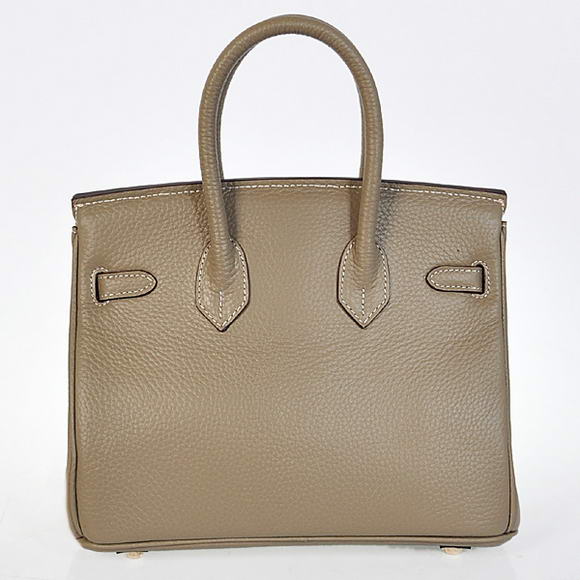 Super A Replica Replica Hermes Birkin 25CM Tote Bags Togo Leather Dark Grey Godlen 60799